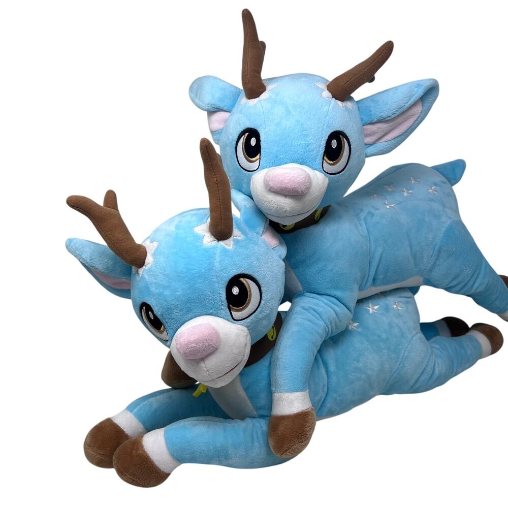 Tiptoe the Reindeer‎ SET Macys Thanksgiving Day Parade 23" Large Blue Plush